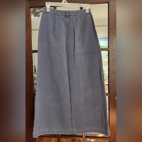 Eddie Bauer Slate Blus Button-Down Full Skirt - Picture 2 of 3